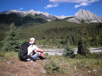 Jakub v národním parku Banff