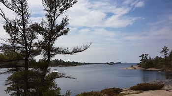 Výhled z národního parku Beausoleil Island